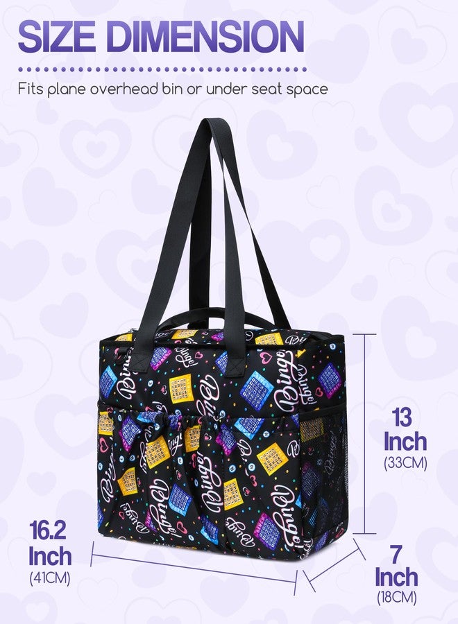 FOKDUVB Bingo Tote Bag with Pockets - Large Bingo Dauber Bag for Women & Adults - Image 5
